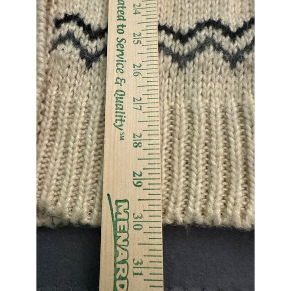 Topshop Womens Nordic Fair Isle Knit Cardigan Button Front Beige/Gray/Black Size - Picture 9 of 9